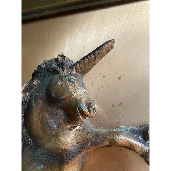 Vintage Midcentury Copper Unicorn 3D Copper Art Piece Unicorn MCM - Picture 3 of 9